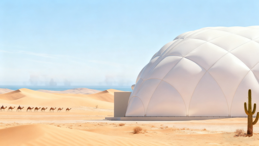 [Air Dome 101] Why Do Air Domes in the Middle East Need Diagonal Orthogonal Steel Cable Net Systems?