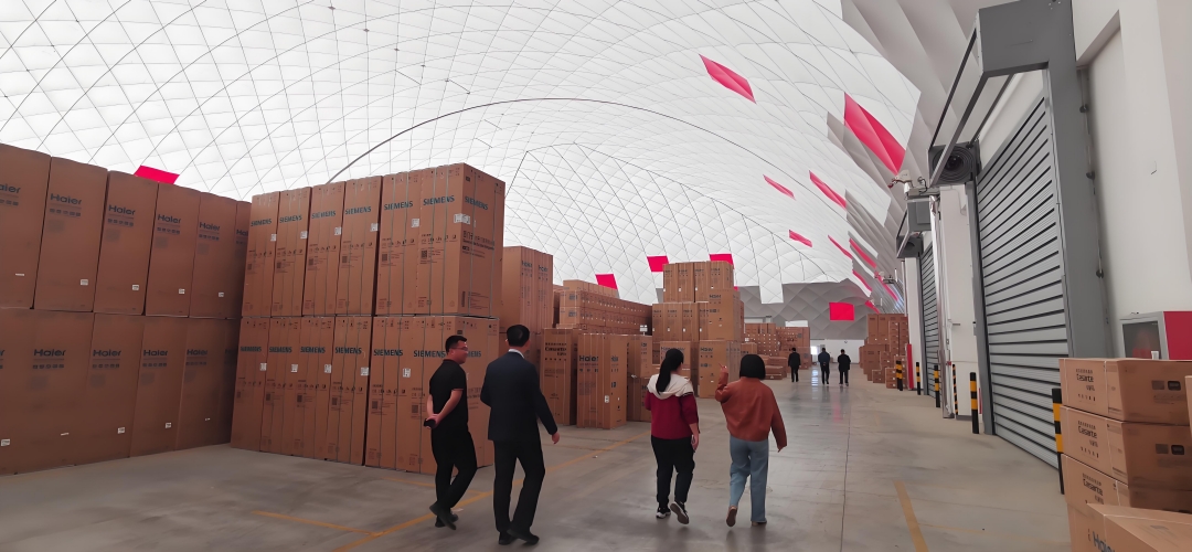 RRS Logistics Air Dome Warehouse, Shandong — providing warehousing services for the Haier Group (built by Broadwell in 2021)