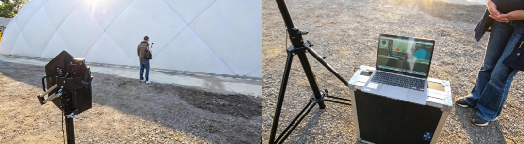 The professional acoustic camera equipment used for on-site testing